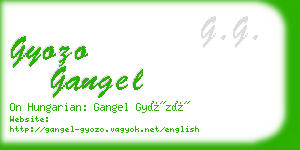 gyozo gangel business card